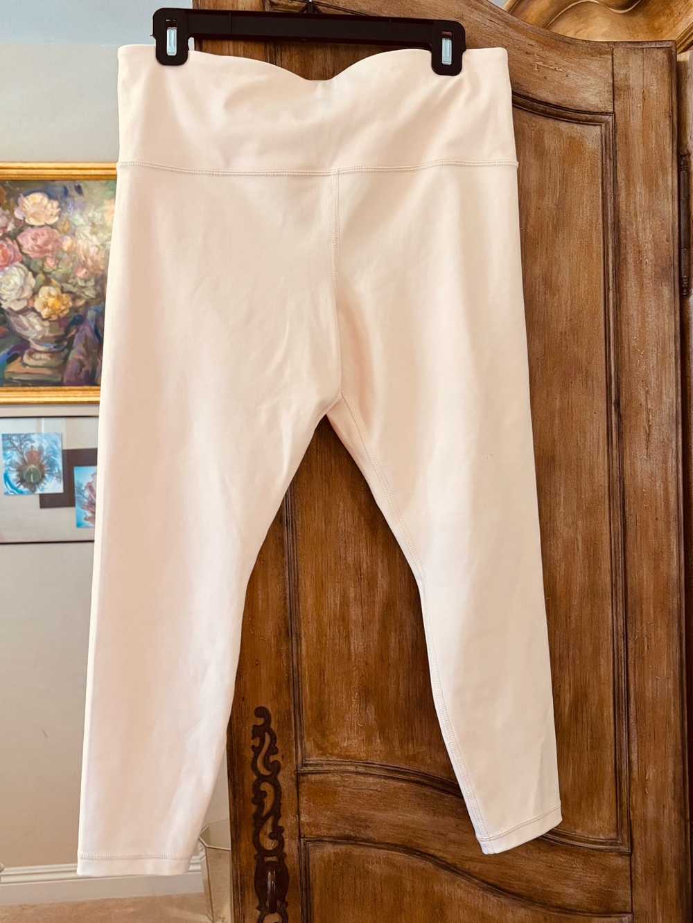 Athleta Light Peach High-Waist Stretch 7/8 length Leggings
